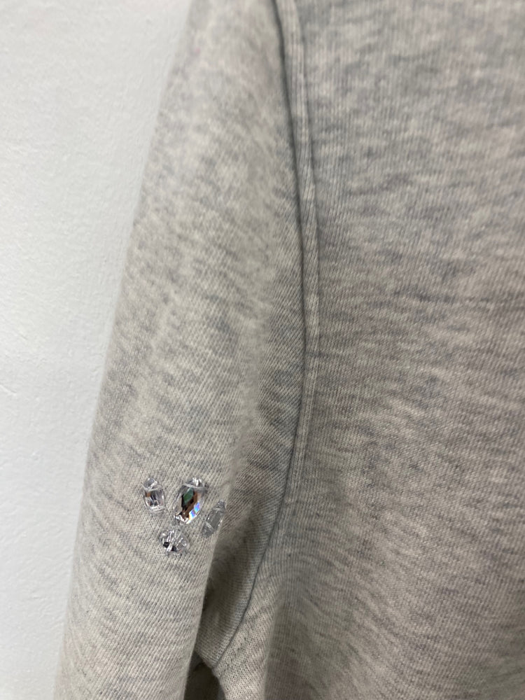 Fabulous M&S Collection embellished sparkle Hoodie UK8 Grey New HT149