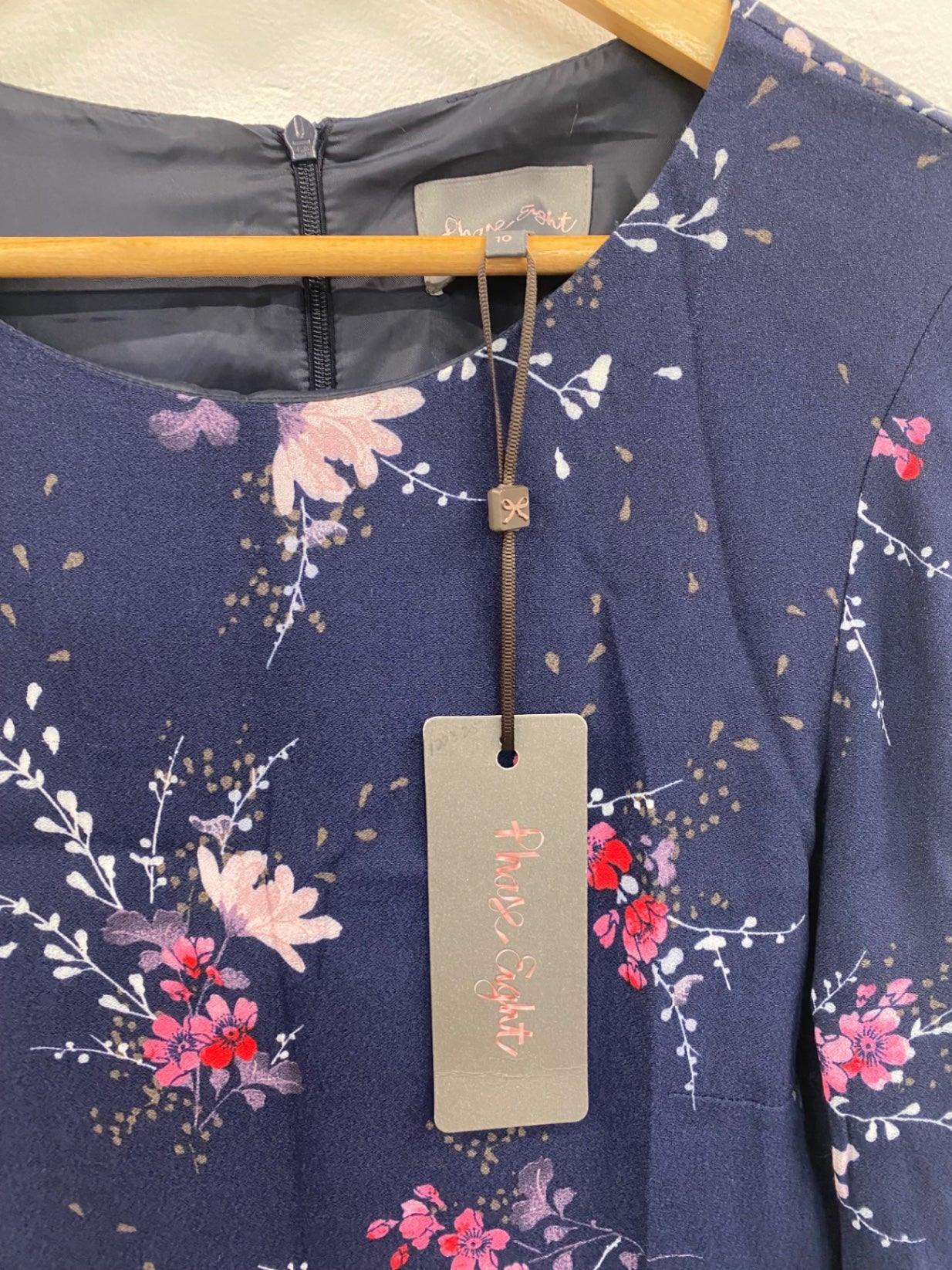 Amazing Phase Eight floral fitted romantic Dress UK10 Navy new Occasion HT149