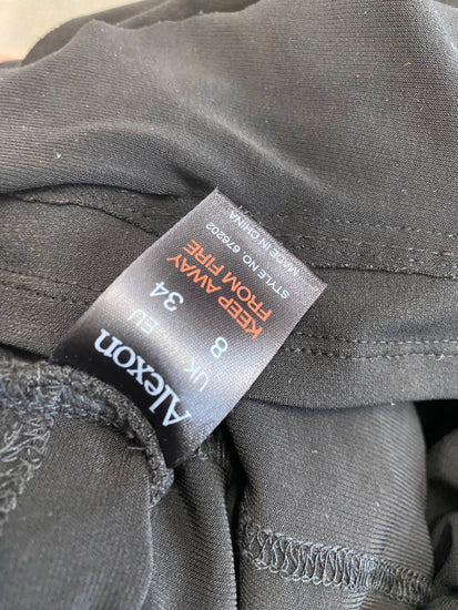 Fabulous Alexon 1920’s silhouette tiered Dress UK8 Black chic HT149