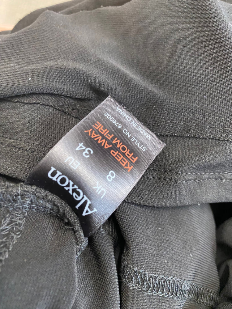 Fabulous Alexon 1920’s silhouette tiered Dress UK8 Black chic HT149