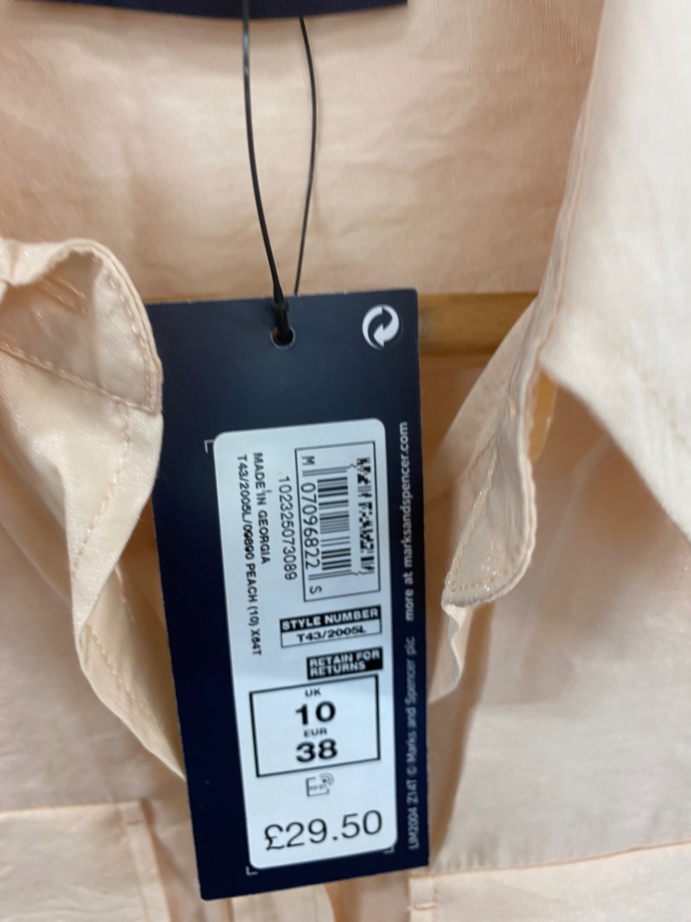 Fabulous Limited Edition Blouse UK10 Peach Lightweight Boho HT149