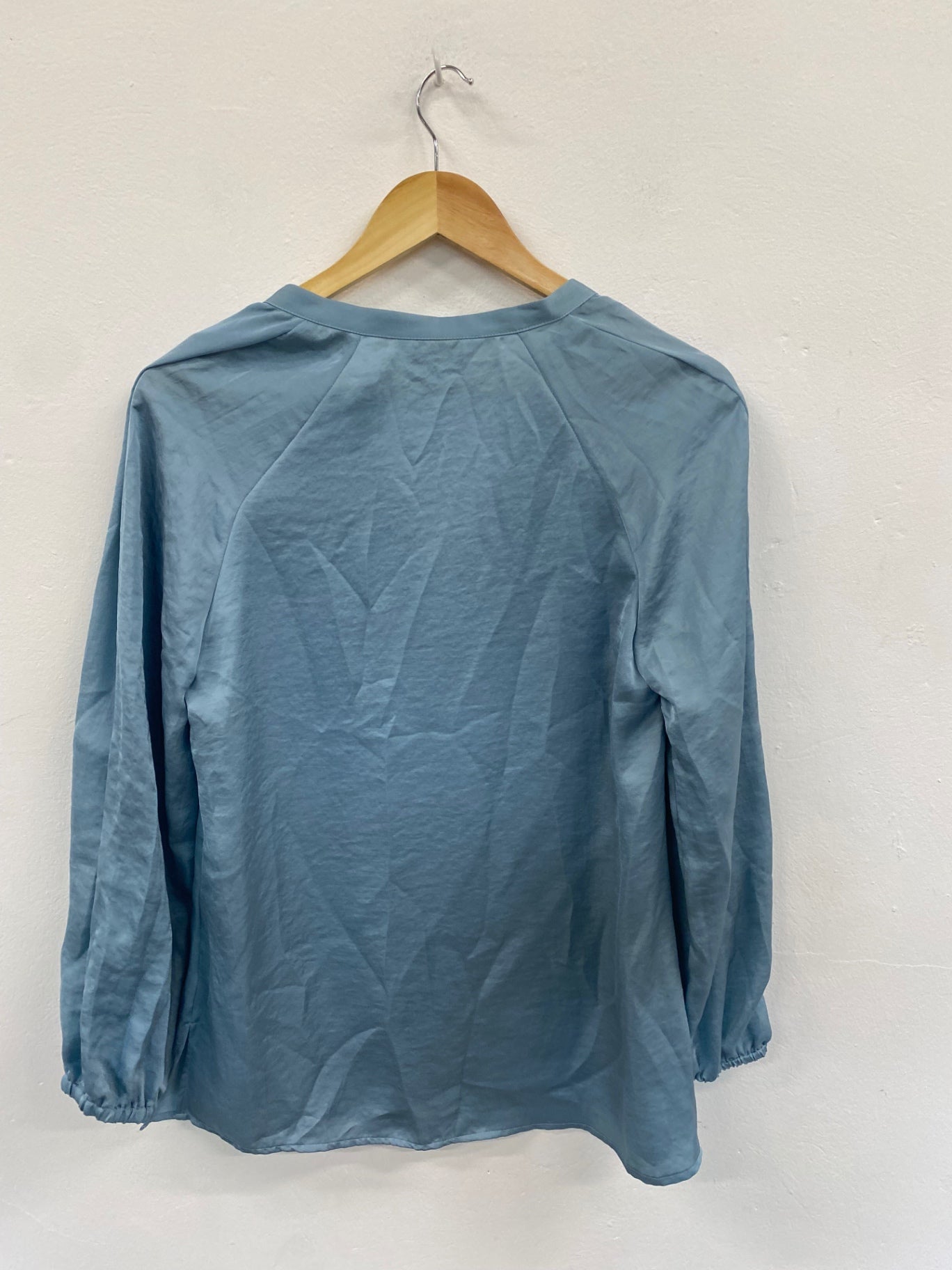 Amazing Autograph tunic gypsy Blouse UK8 Blue Slinky HT149
