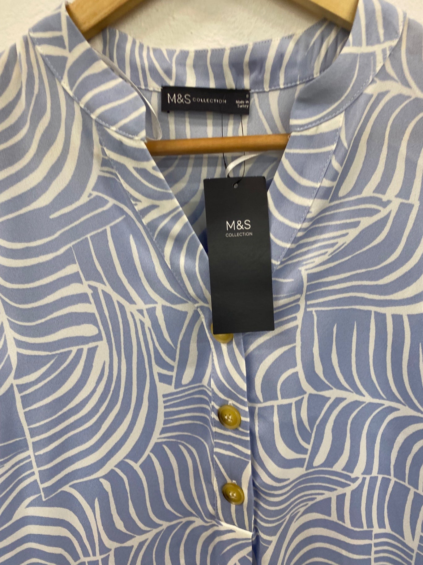 Fabulous M&S Tunic dress Uk8 Blue & white lightweight HT149