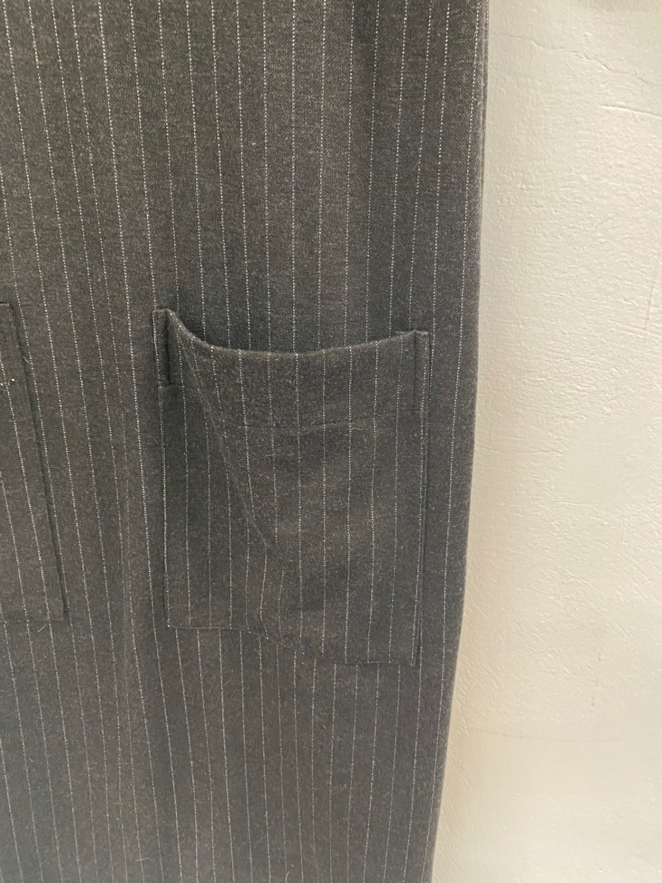 Amazing M&S Collection Pinstripe formal office Dress UK8 Grey preppy HT149