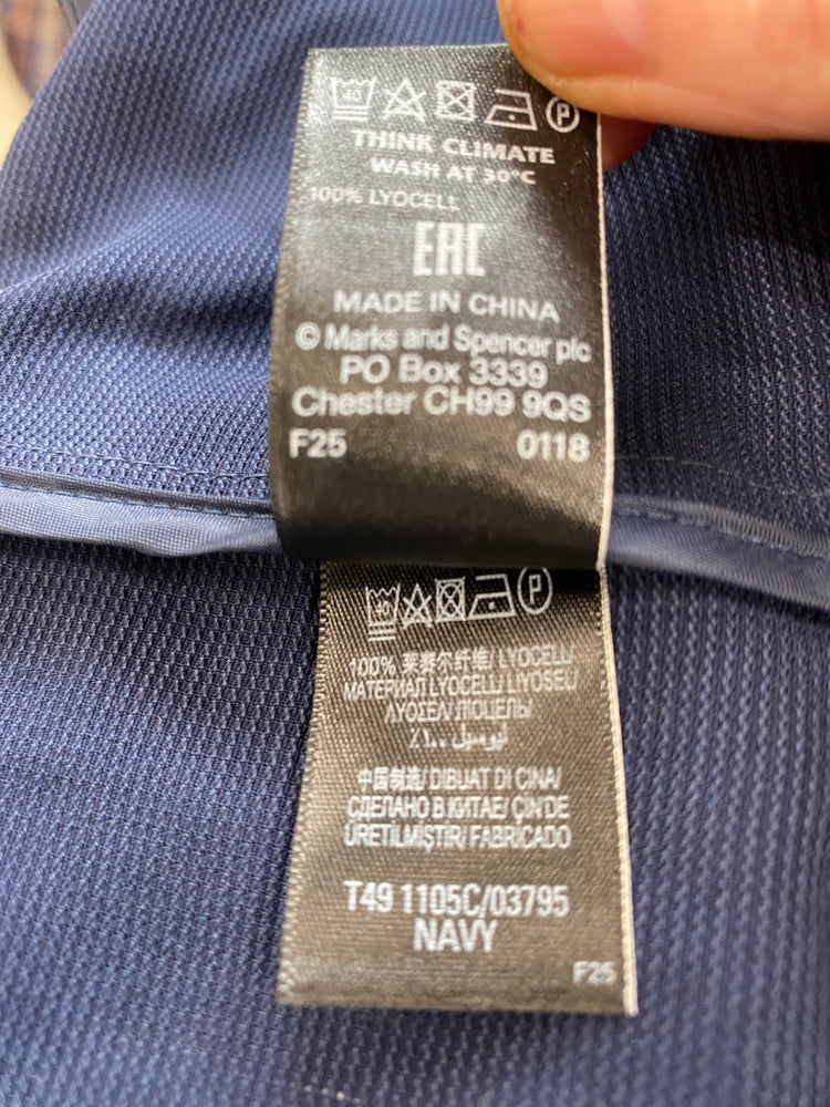 Fabulous M&S Classic Range lagenlook open Coat UK10 Navy Blue HT149