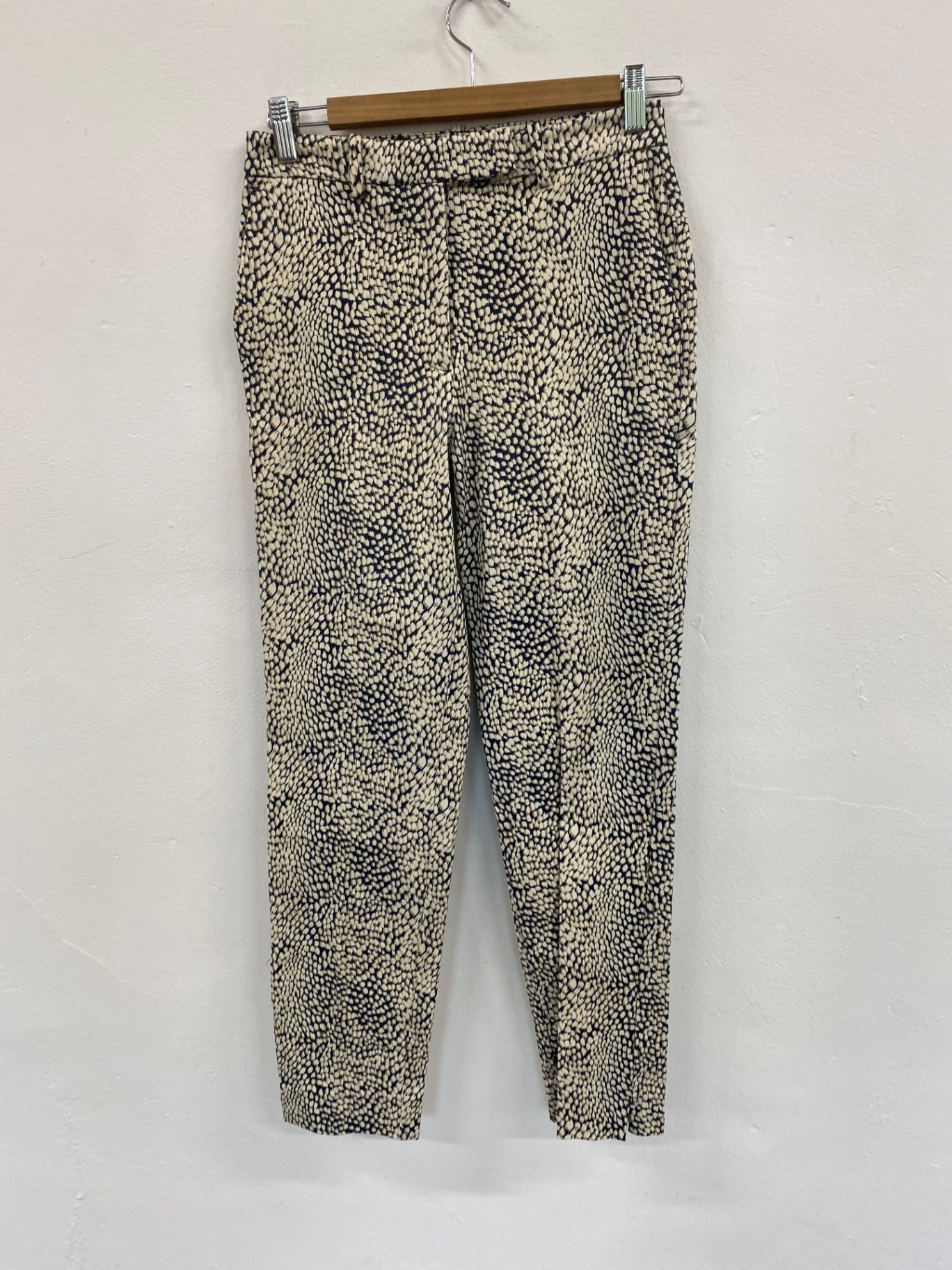 Fabulous Marks & Spencers The Mia Trousers UK8 Beige & Navy Peg HT149