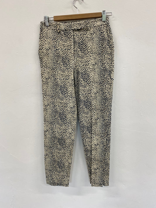Fabulous Marks & Spencers The Mia Trousers UK8 Beige & Navy Peg HT149