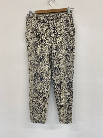 Fabulous Marks & Spencers The Mia Trousers UK8 Beige & Navy Peg HT149