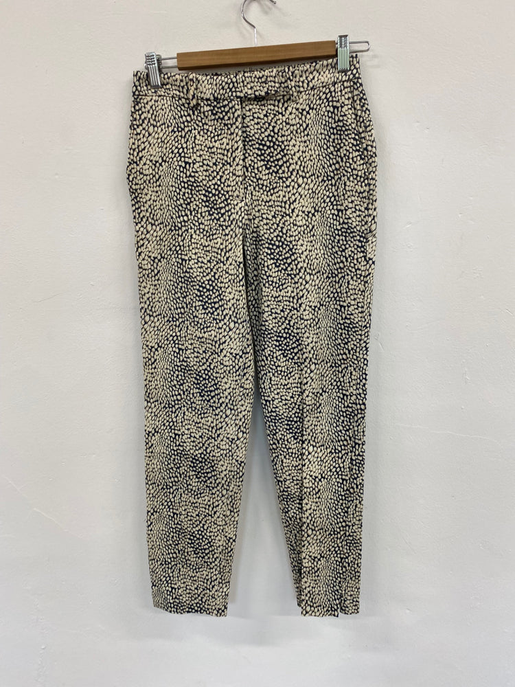 Fabulous Marks & Spencers The Mia Trousers UK8 Beige & Navy Peg HT149