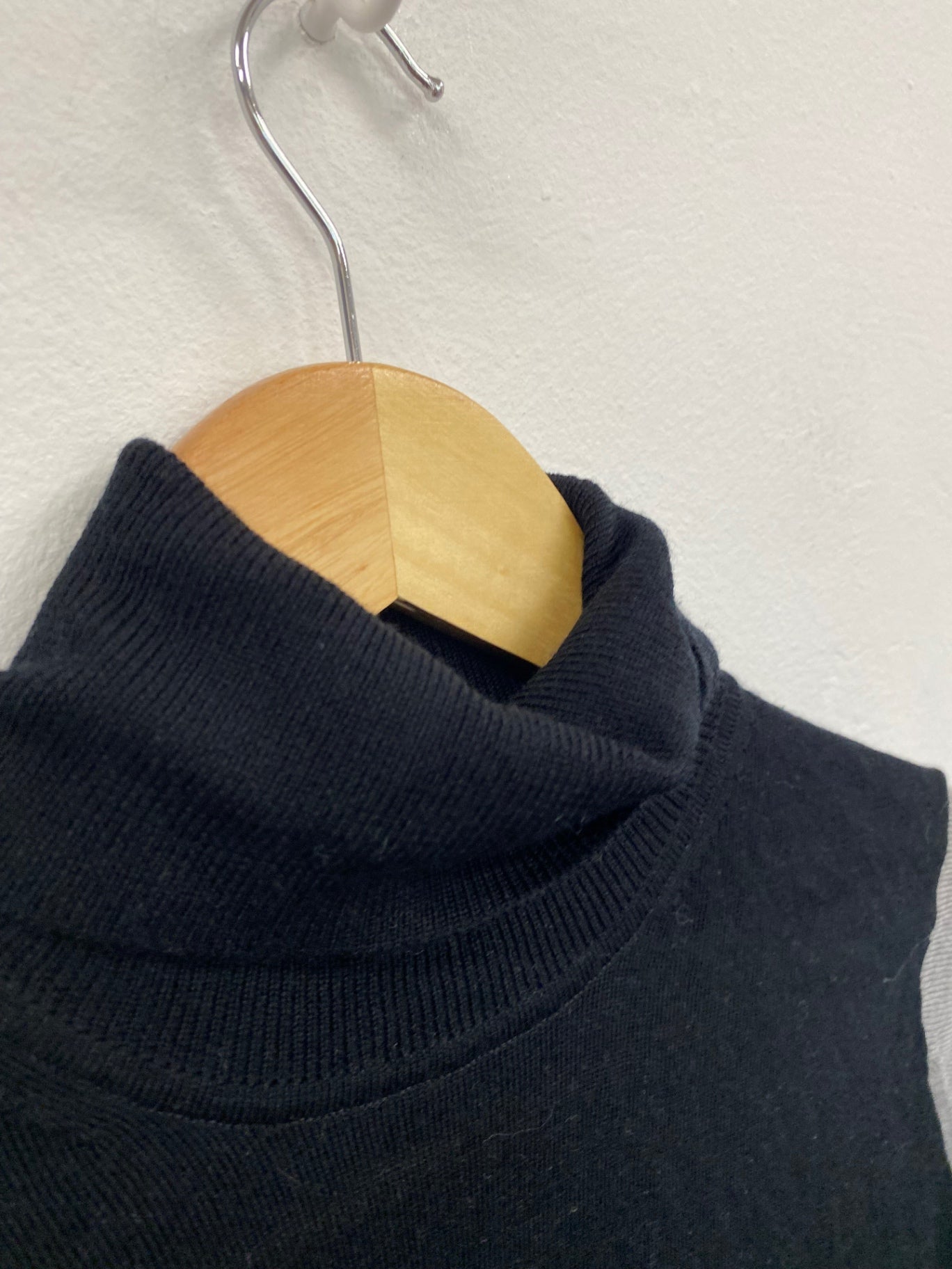 Fabulous Marks & Spencers turtleneck UK8 Black grey HT149