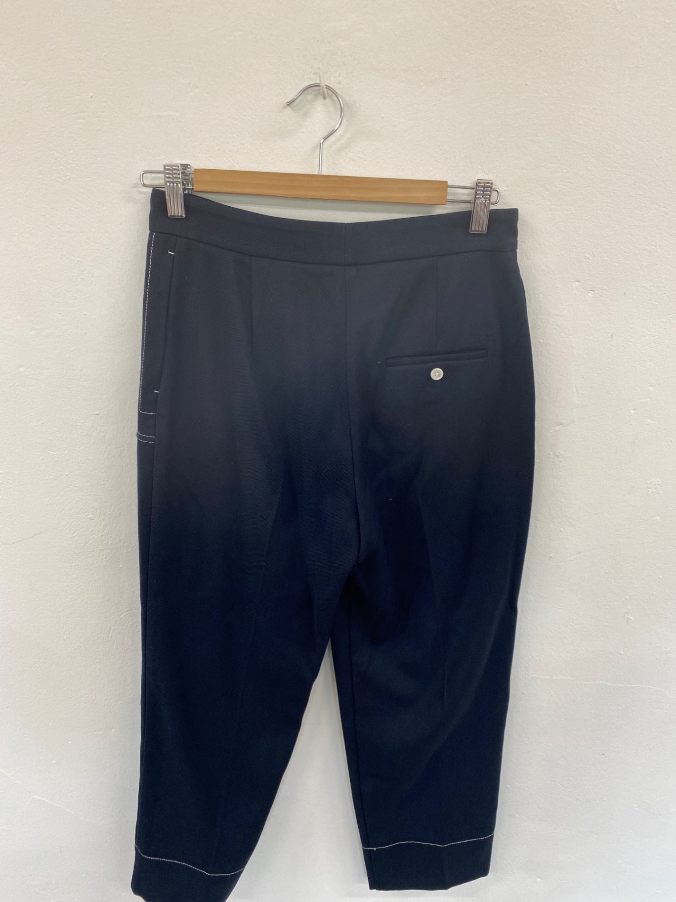 Fabulous M&S Collection Cropped trousers UK8 Navy White trim & pockets HT149