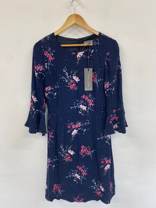Amazing Phase Eight floral fitted romantic Dress UK10 Navy new Occasion HT149
