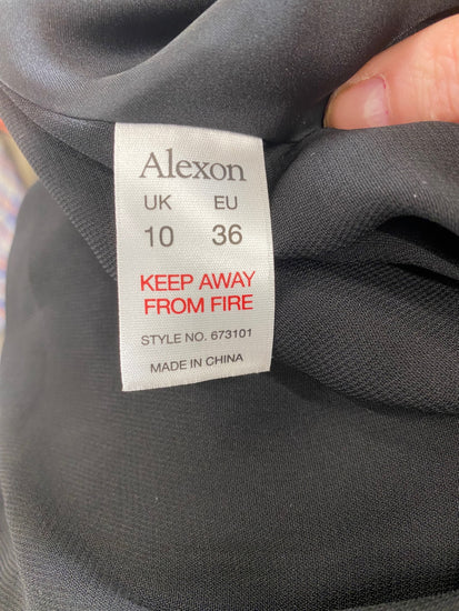 Fabulous Alexon lagenlook open front Blouse UK10 Black Occasion Party HT149