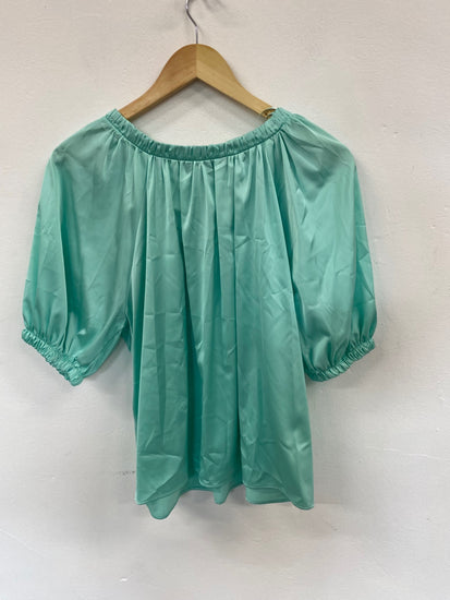 Fabulous M&S Collection Blouse UK8 Mint Green Puff sleeve HT149