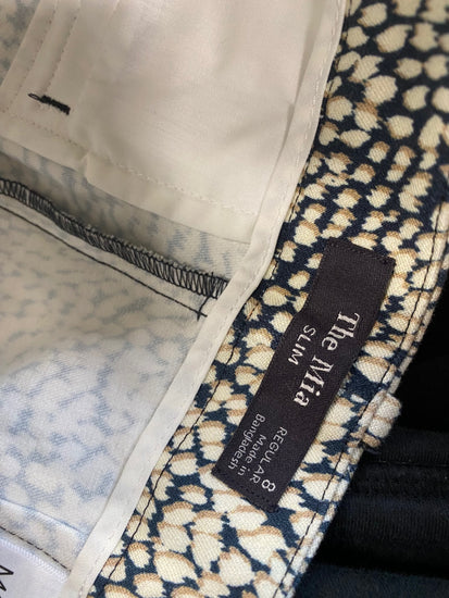 Fabulous Marks & Spencers The Mia Trousers UK8 Beige & Navy Peg HT149