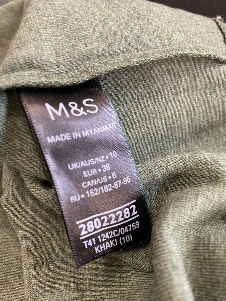 Fabulous M&S Collection mid neck Sweater UK10 Green Cosy soft HT149
