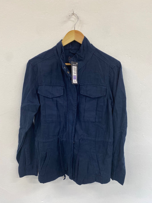 Amazing M&S Collection cotton blend Utility Jacket UK8 Navy new HT149
