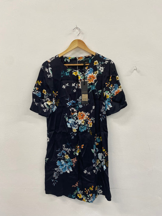 Amazing Phase Eight oriental mini Dress UK8 Navy New HT149