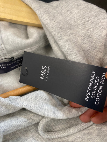 Fabulous M&S Collection embellished sparkle Hoodie UK8 Grey New HT149