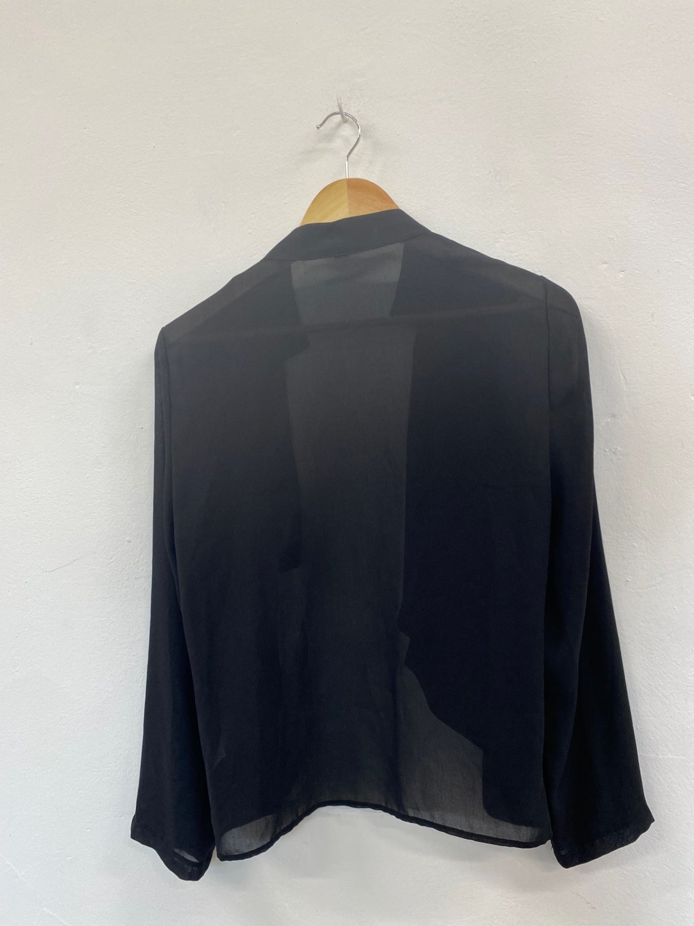 Fabulous Alexon lagenlook open front Blouse UK10 Black Occasion Party HT149