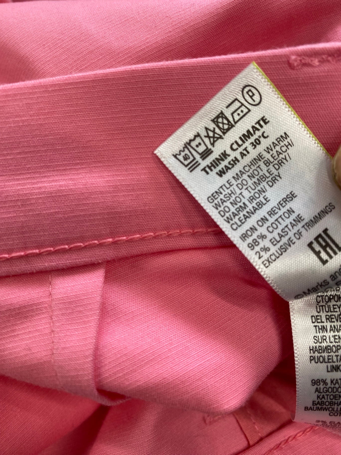 Fabulous M&S Collection ankle grazer Trousers Uk16 Pink HY149