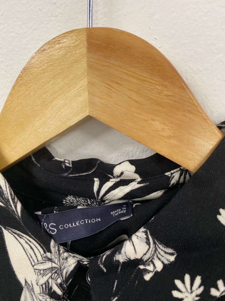 Gorgeous M&S Collection botanical romantic Dress UK8 Black & white HT149