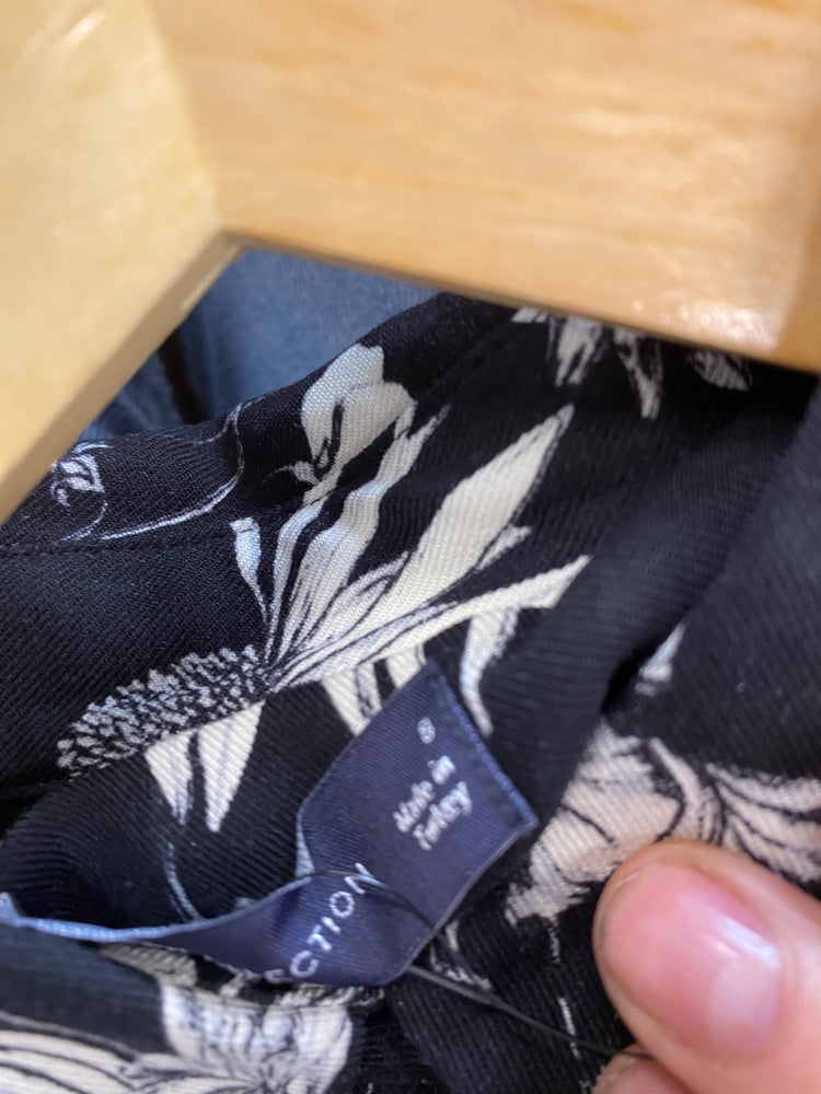 Gorgeous M&S Collection botanical romantic Dress UK8 Black & white HT149