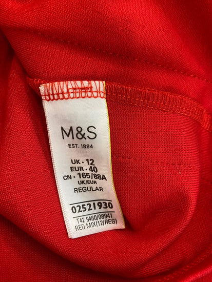 Gorgeous M&S Collection retro vibes Mini dress UK12 Red HT149