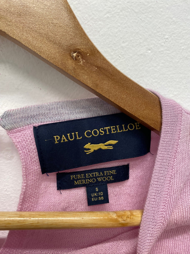 Fabulous Paul Costelloe rose pink supersoft merino Jumper UK10 JM182