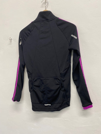 Fabulous Adidas Cycling Jerseys UKS Black & purple Response fleece lined JM182