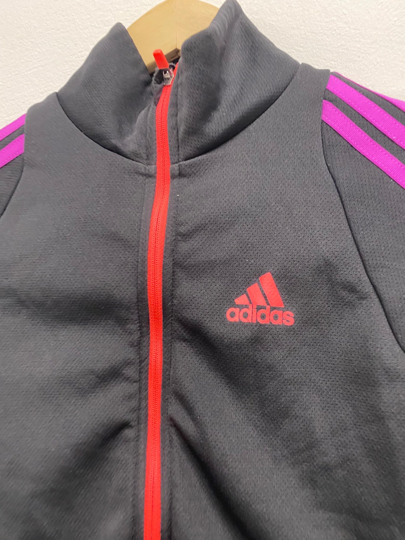 Fabulous Adidas Cycling Jerseys UKS Black & purple Response fleece lined JM182