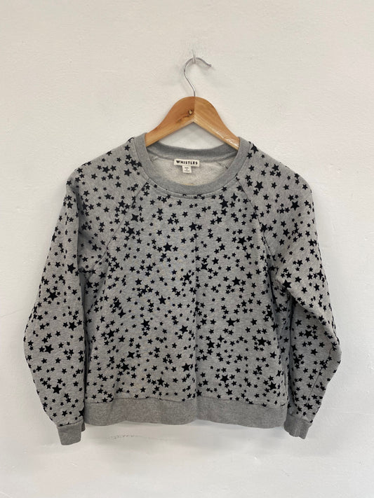 Fabulous Whistles Grey Starry Sweatshirt UK S JM182