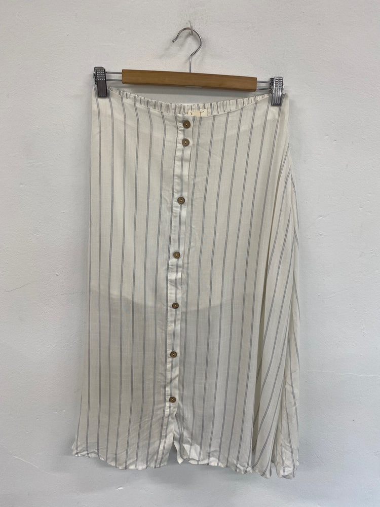 Boho Grade & Gather Ivory Layered Midi Skirt UK M JM182