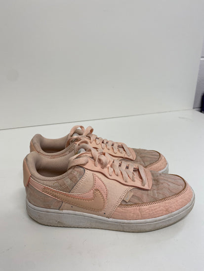 Fabulous Nike Court Vision Premium Low Leather Sneakers UK5 Apricot JM182