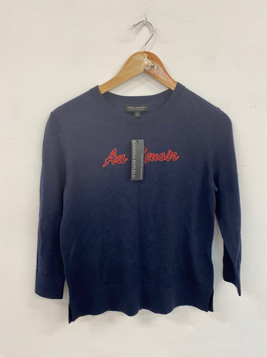 Fabulous Banana Republic Navy Au Revoir Jumper UK S JM182