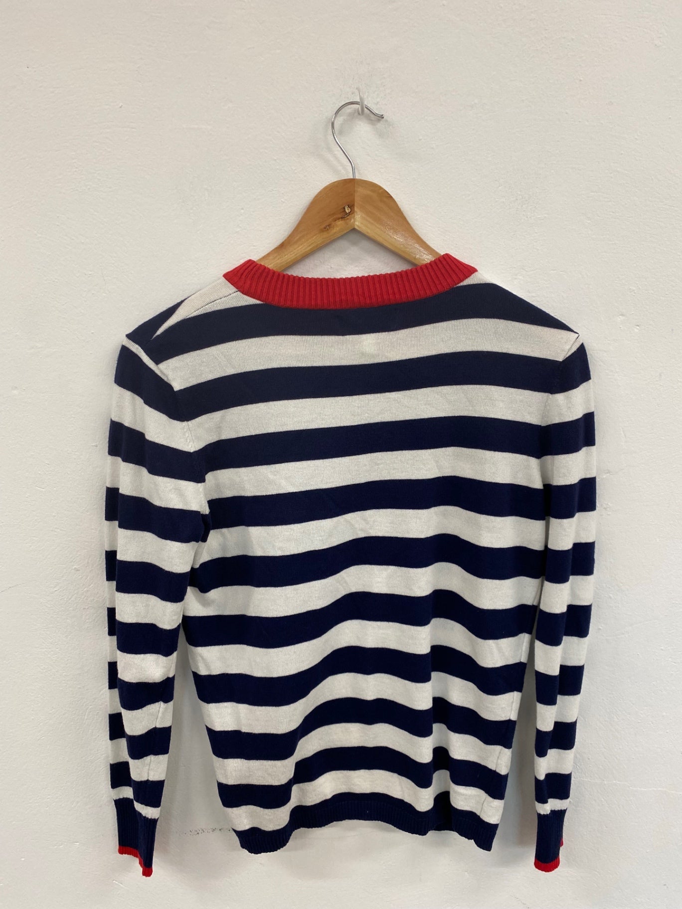 Fabulous Gianni Feraud Navy Mix Stripe Jumper UK10 JM182