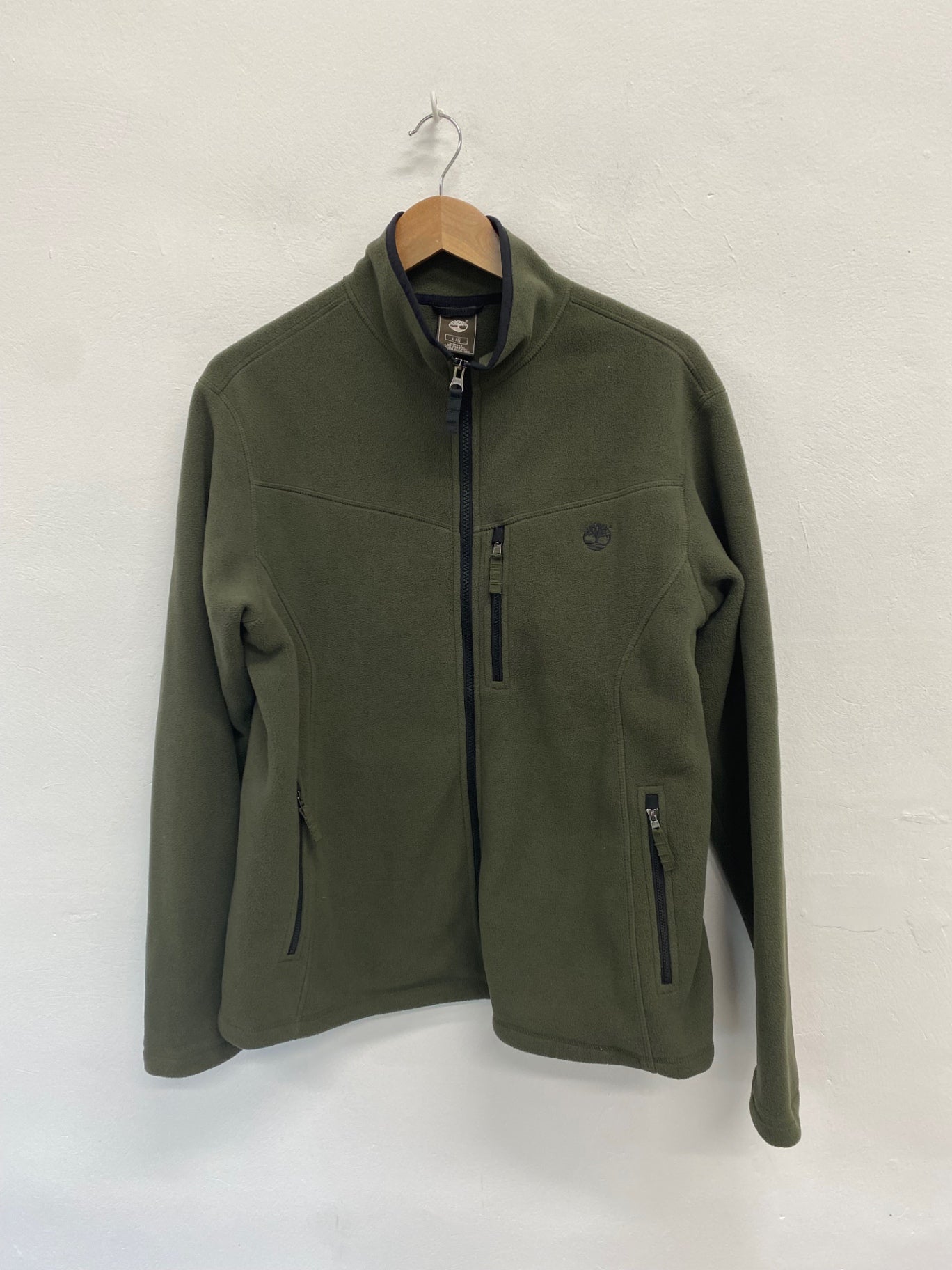 Fabulous Timberland Fleece Khaki Jacket UK L Olive green Practical warm JC008