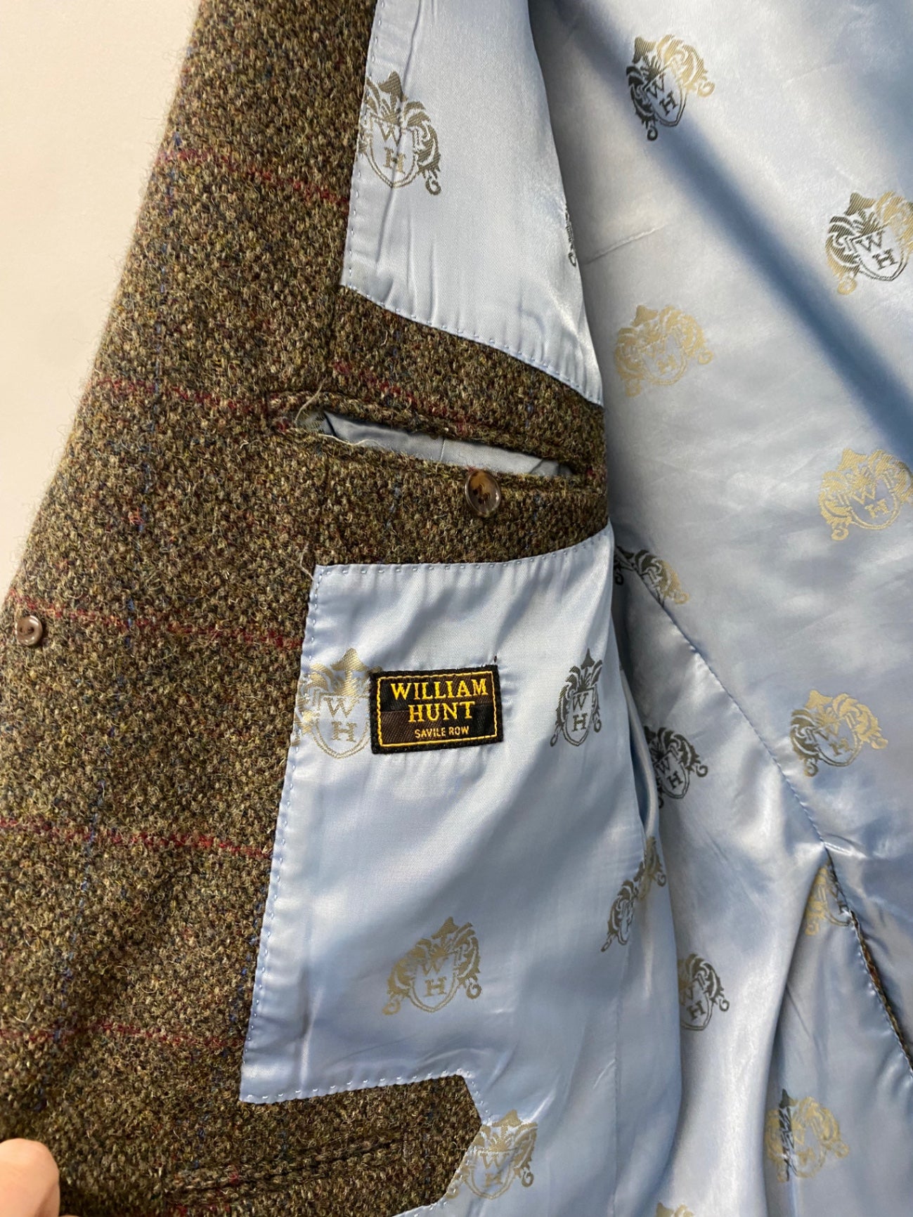 Fabulous Harris Tweed for William Hunt Blazer 42R Brown & Green Shooting country tweed JM182