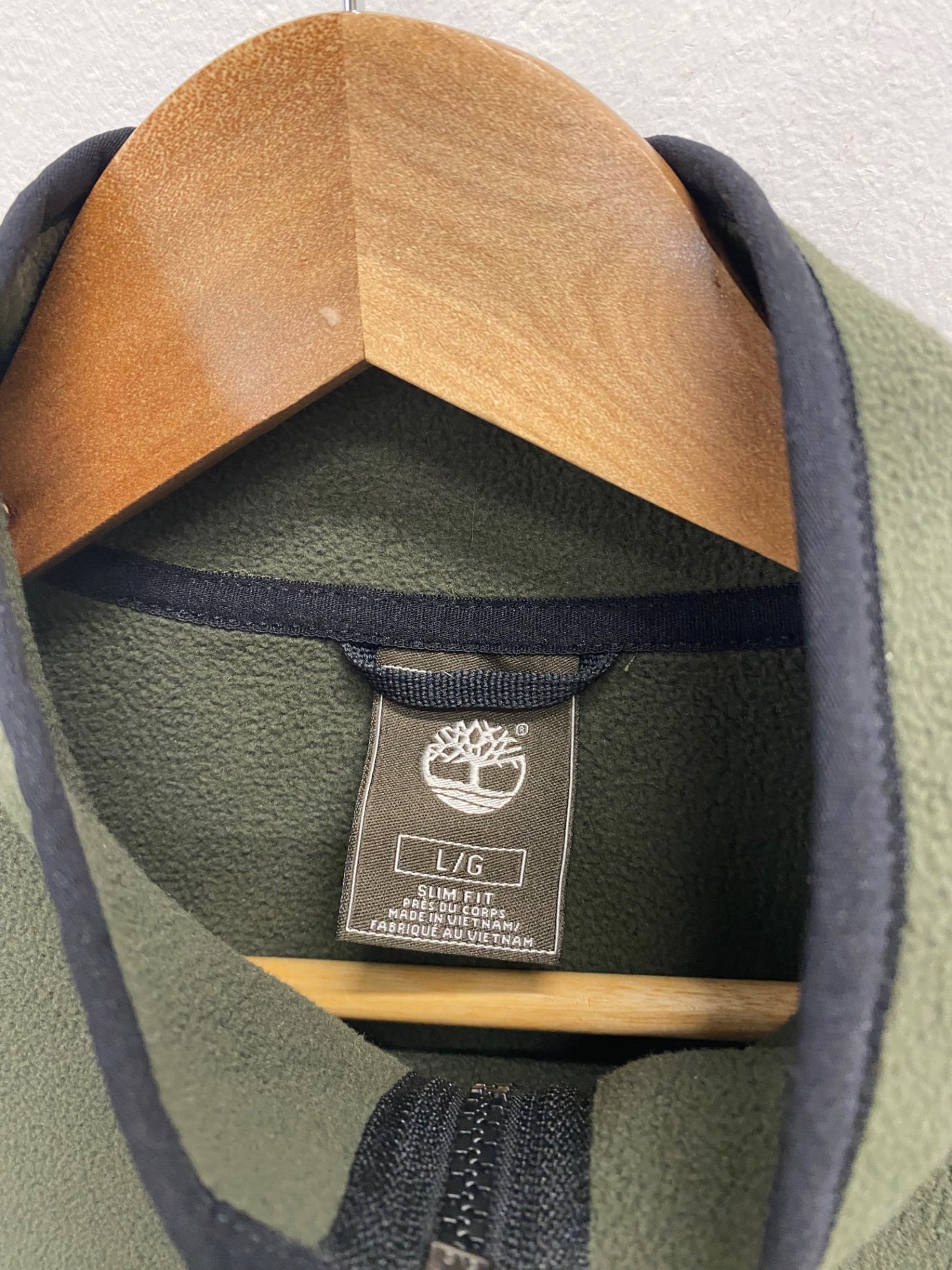 Fabulous Timberland Fleece Khaki Jacket UK L Olive green Practical warm JC008