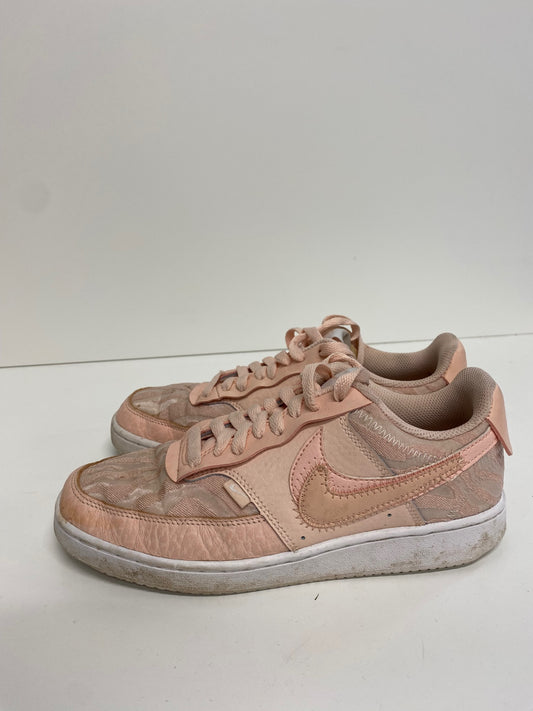 Fabulous Nike Court Vision Premium Low Leather Sneakers UK5 Apricot JM182
