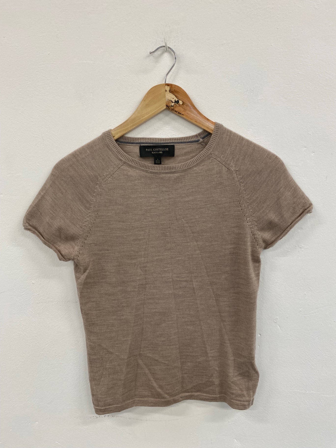 Fabulous Paul Costelloe Beige Merino Wool Sweater UK10 JM182