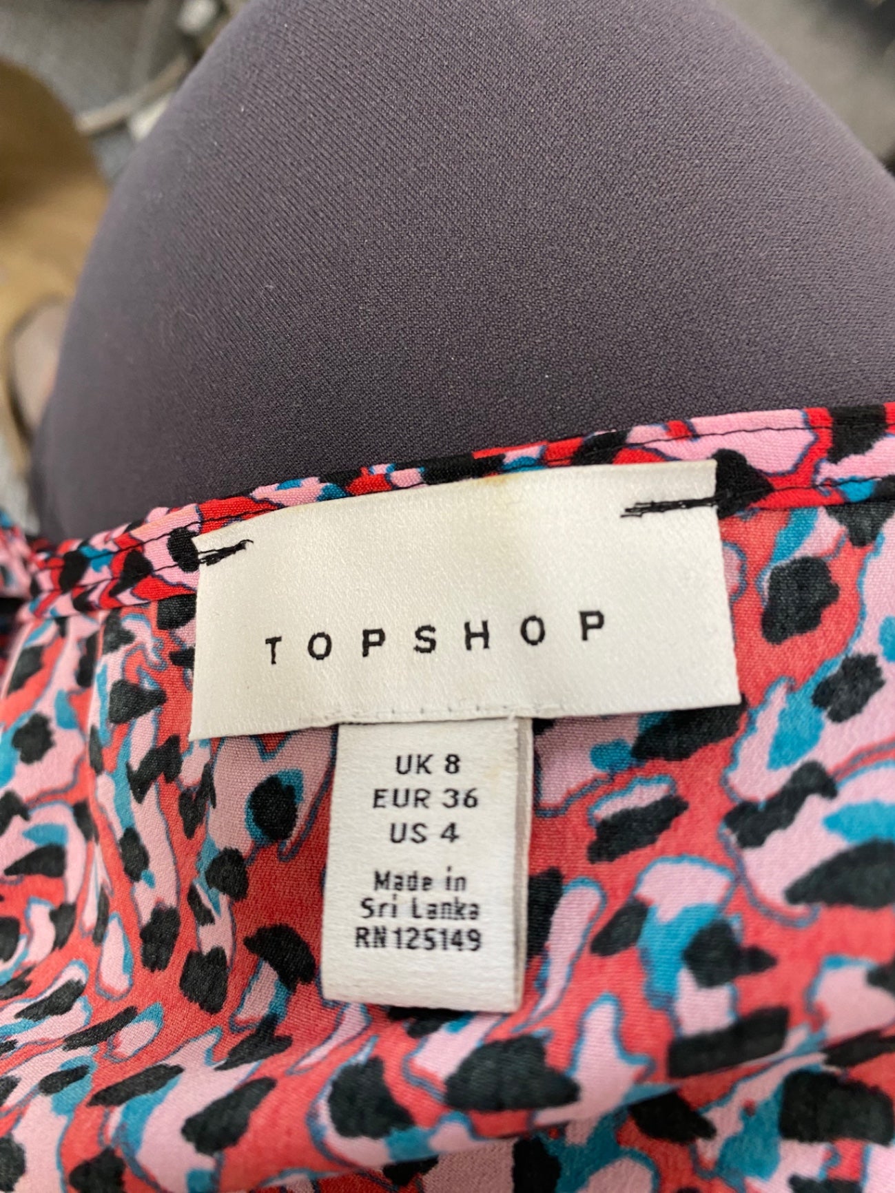 Fabulous Topshop floral ditsy wrap Dress Uk8 Red Double bow JM182