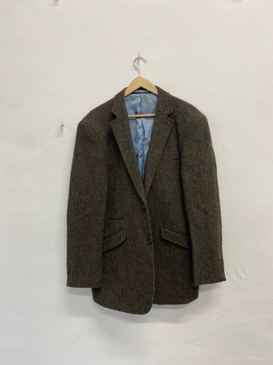 Fabulous Harris Tweed for William Hunt Blazer 42R Brown & Green Shooting country tweed JM182