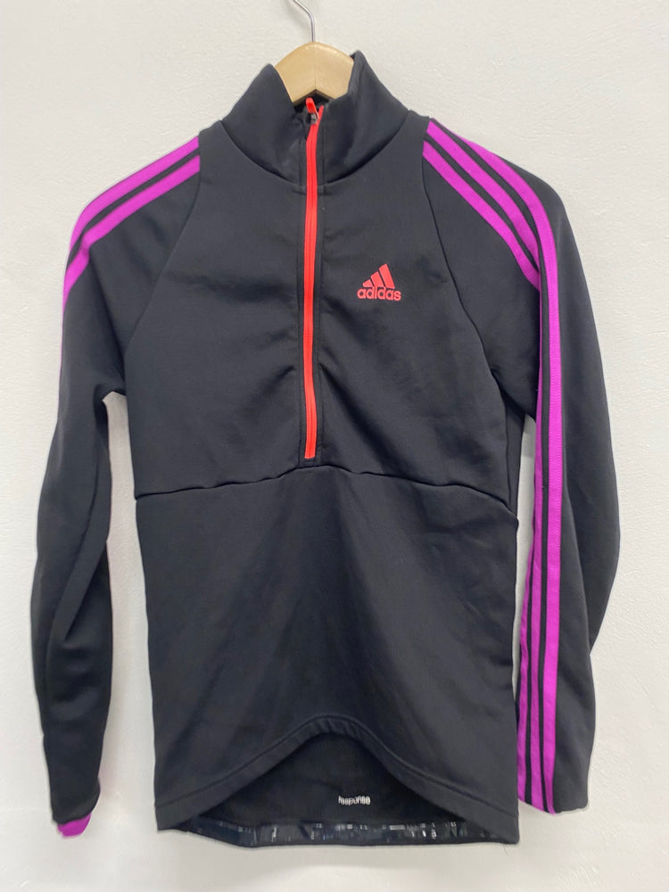 Fabulous Adidas Cycling Jerseys UKS Black & purple Response fleece lined JM182
