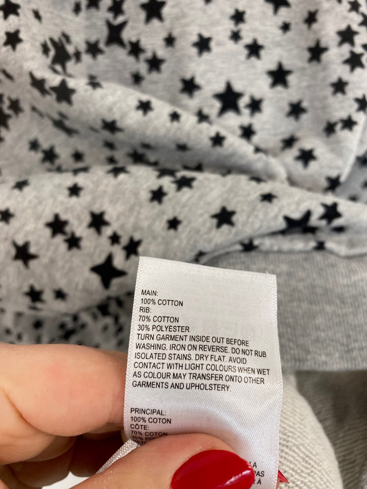 Fabulous Whistles Grey Starry Sweatshirt UK S JM182