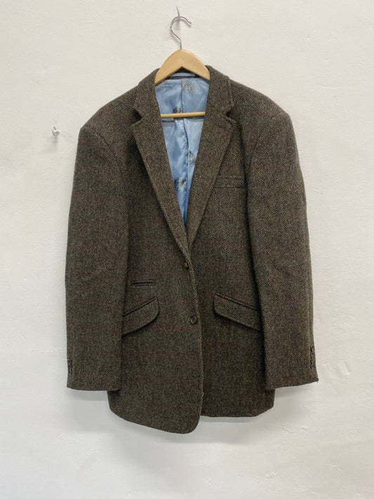 Fabulous Harris Tweed for William Hunt Blazer 42R Brown & Green Shooting country tweed JM182