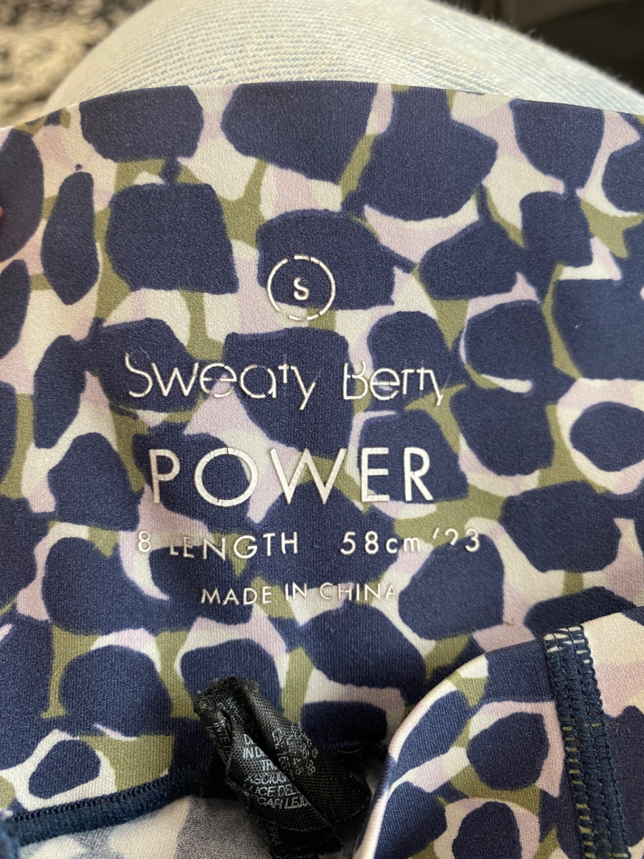 Fabulous Sweaty Betty Navy Mix Power Leggings UK S JM182