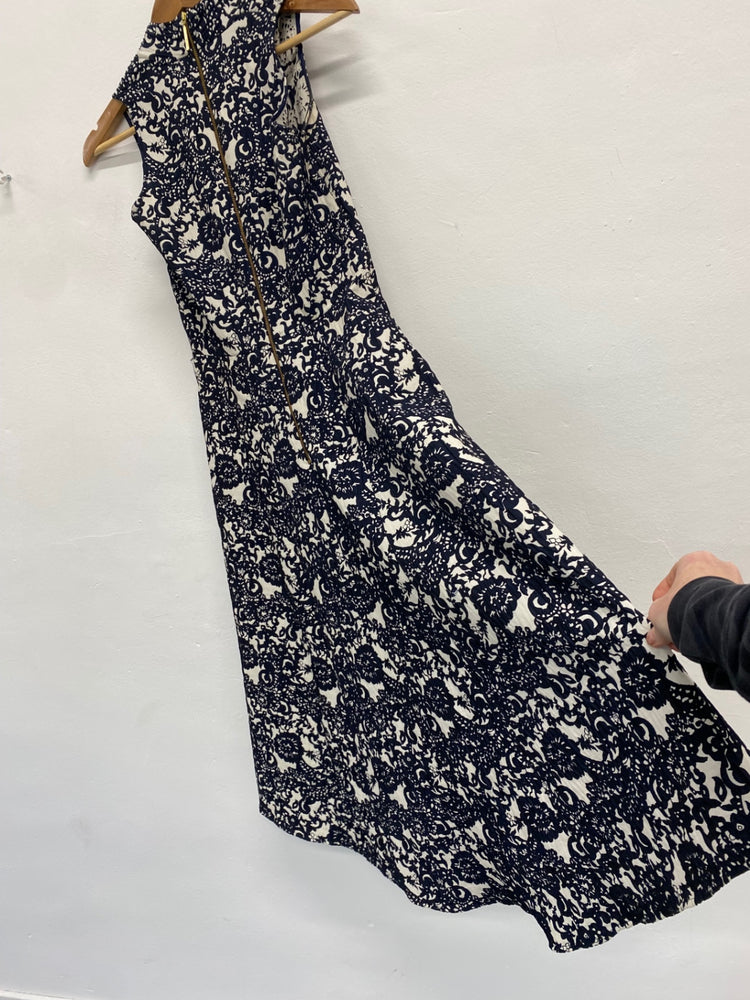 Fabulous Closet London hi Lo occasion Dress UK6 Navy & Ivory Events stunning JM182