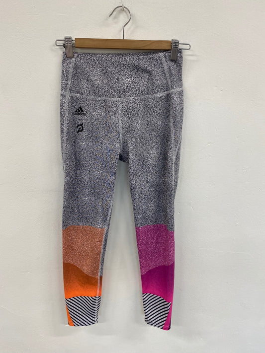 Fabulous adidas x Peloton Grey Mix Leggings UK S JM182