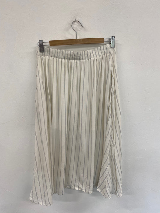 Boho Grade & Gather Ivory Layered Midi Skirt UK M JM182